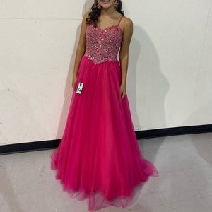 Beautiful pink, long pageant gown